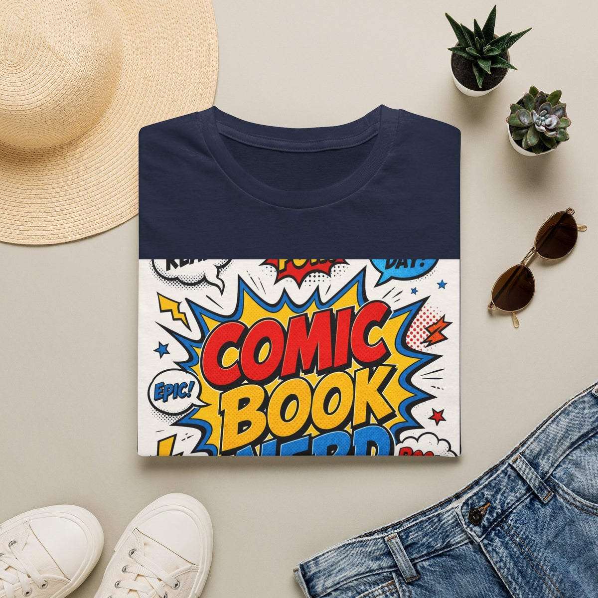 Dynamic Comic Book Nerd Design With Playful Typography