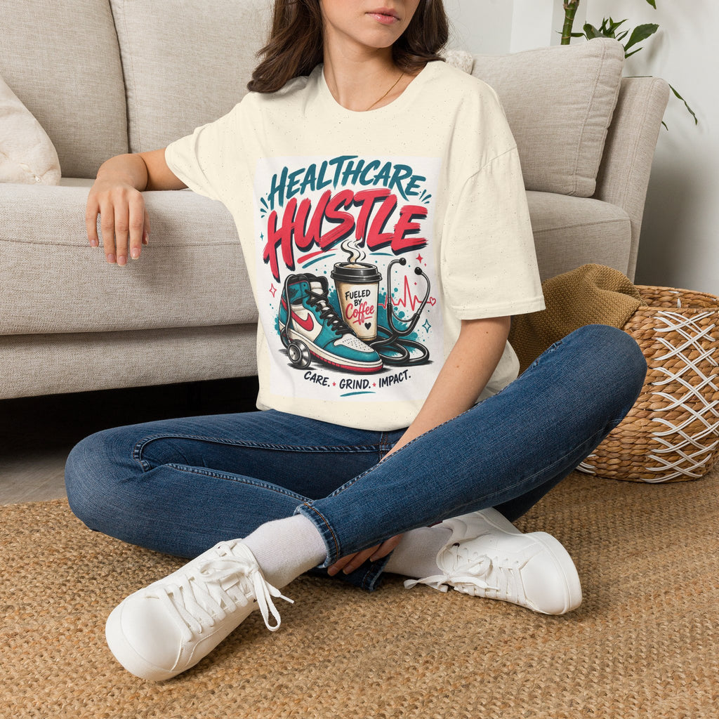 Dynamic T Shirt Design Featuring Healthcare Hustle Text