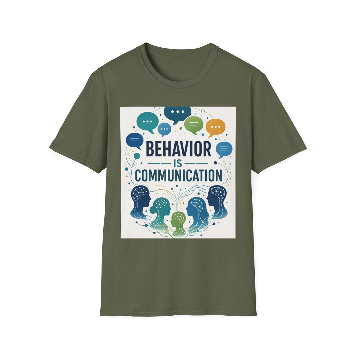 T Shirt Design Featuring Bold Phrase Surrounded By Colorful Speech Bubbles
