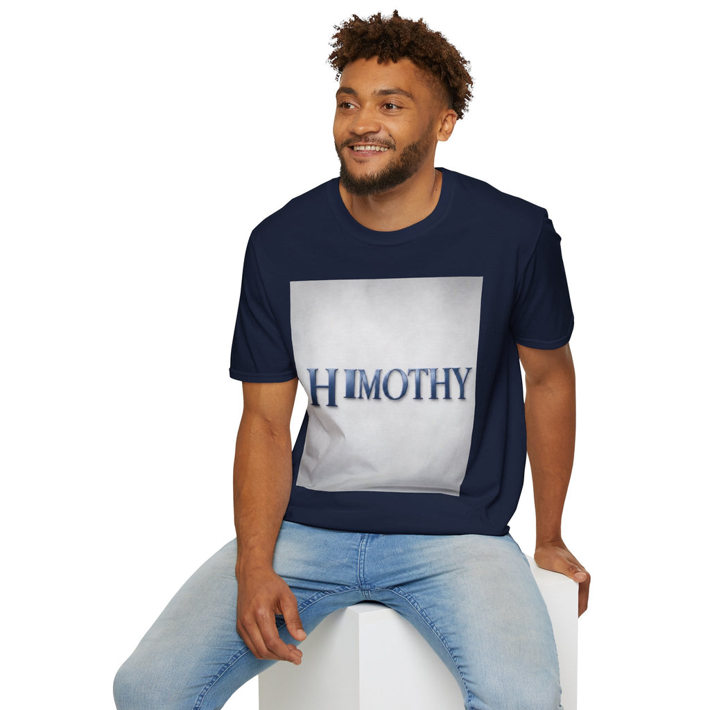 Timothy Name Graphic T-Shirt — 'HIMOTHY' Vintage Lettering Tee
