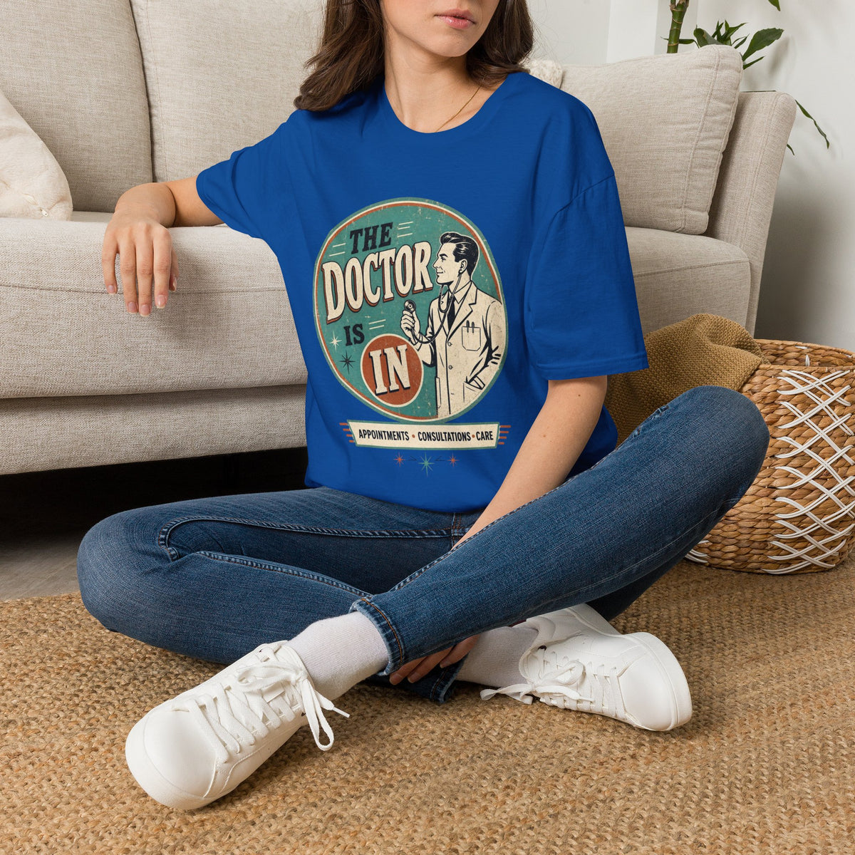 The Doctor Is In Retro Graphic T-Shirt — Vintage Medical Humor Tee
