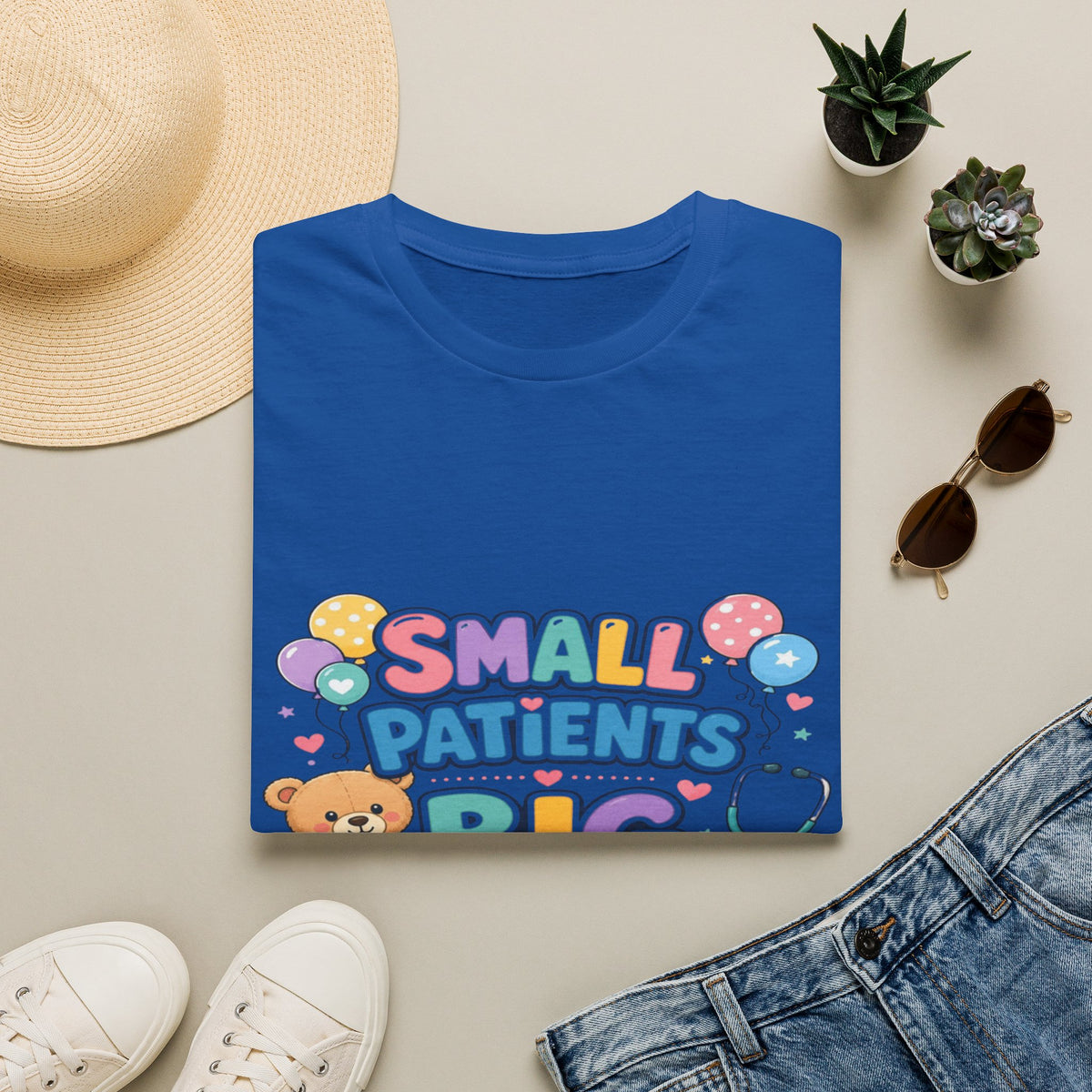 Vibrant T-Shirt Design Celebrating Pediatric Care With Balloons- Graphic Tees