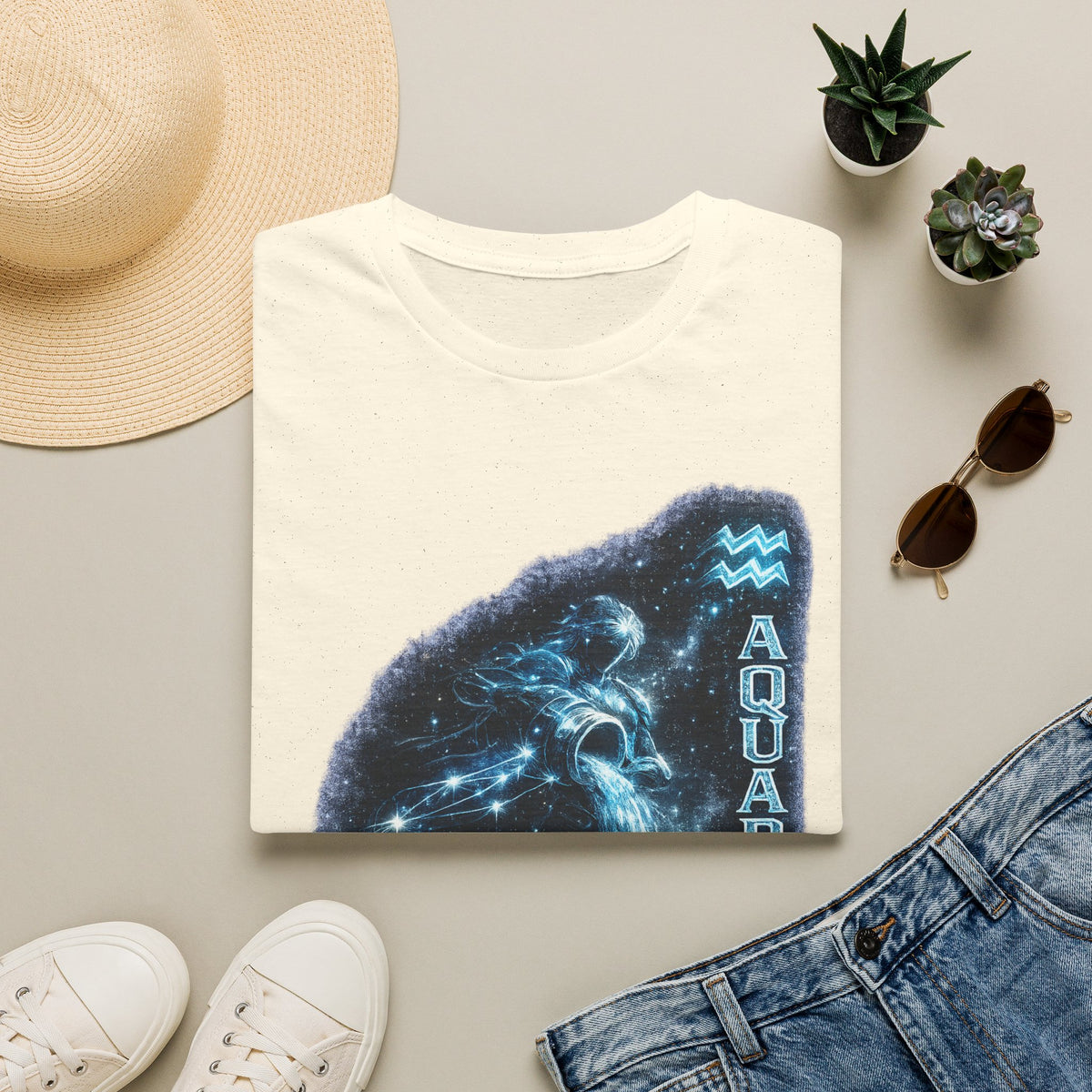 Aquarius Constellation T-Shirt — Zodiac Starry Water-Bearer Tee
