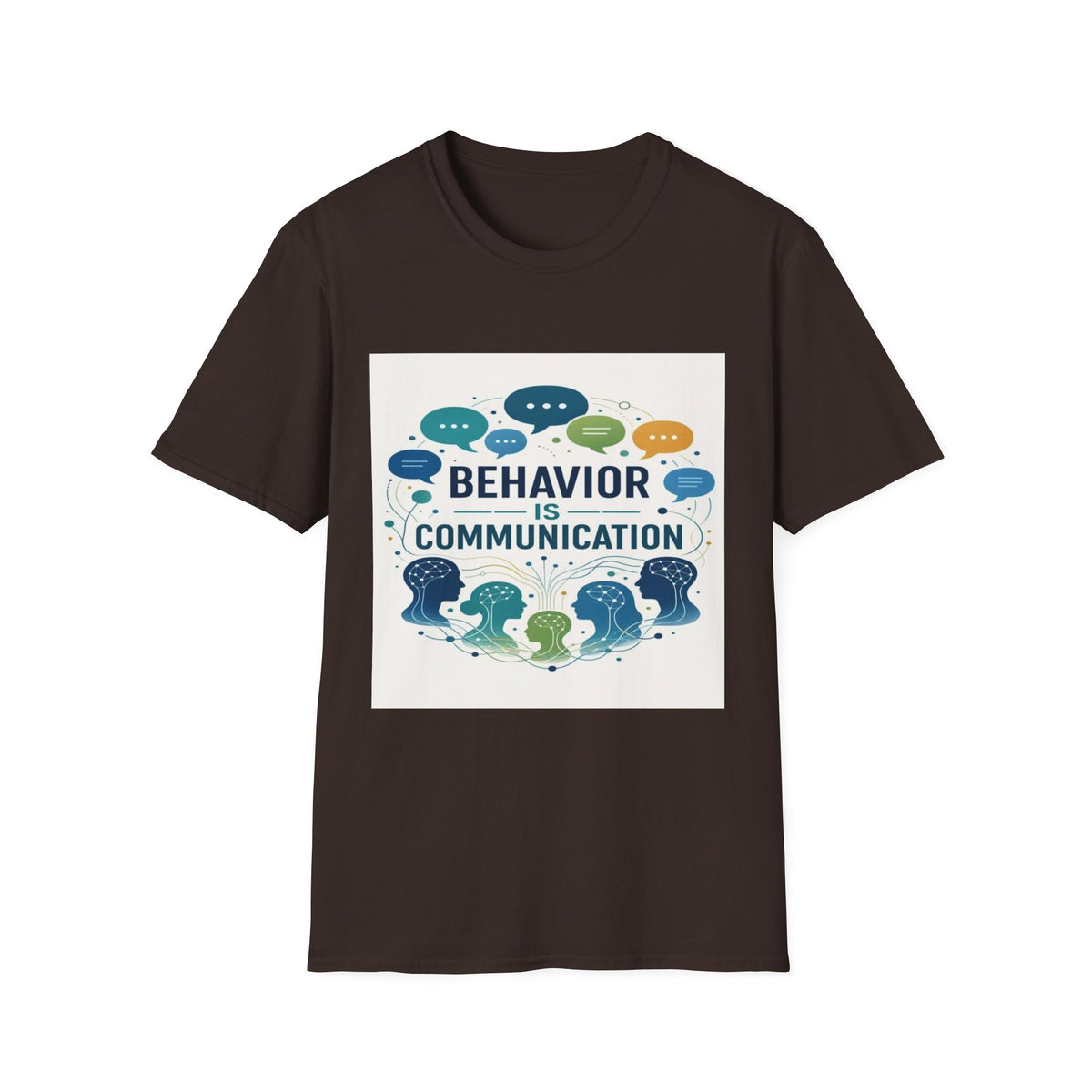 T-shirt Design Featuring Bold Phrase Surrounded By Colorful Speech Bubbles- Graphic Tees