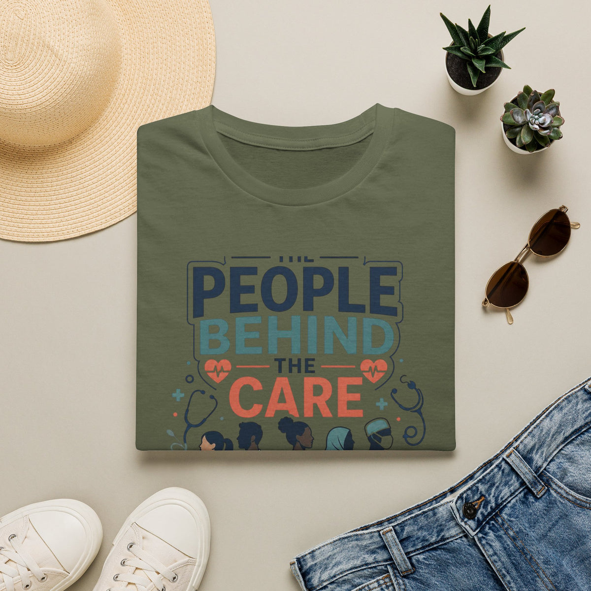 Modern T Shirt Design Celebrating Healthcare Professionals' Dedication