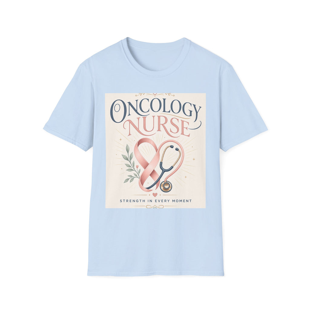 Elegant T Shirt Design With Oncology Nurse Text And Symbolism