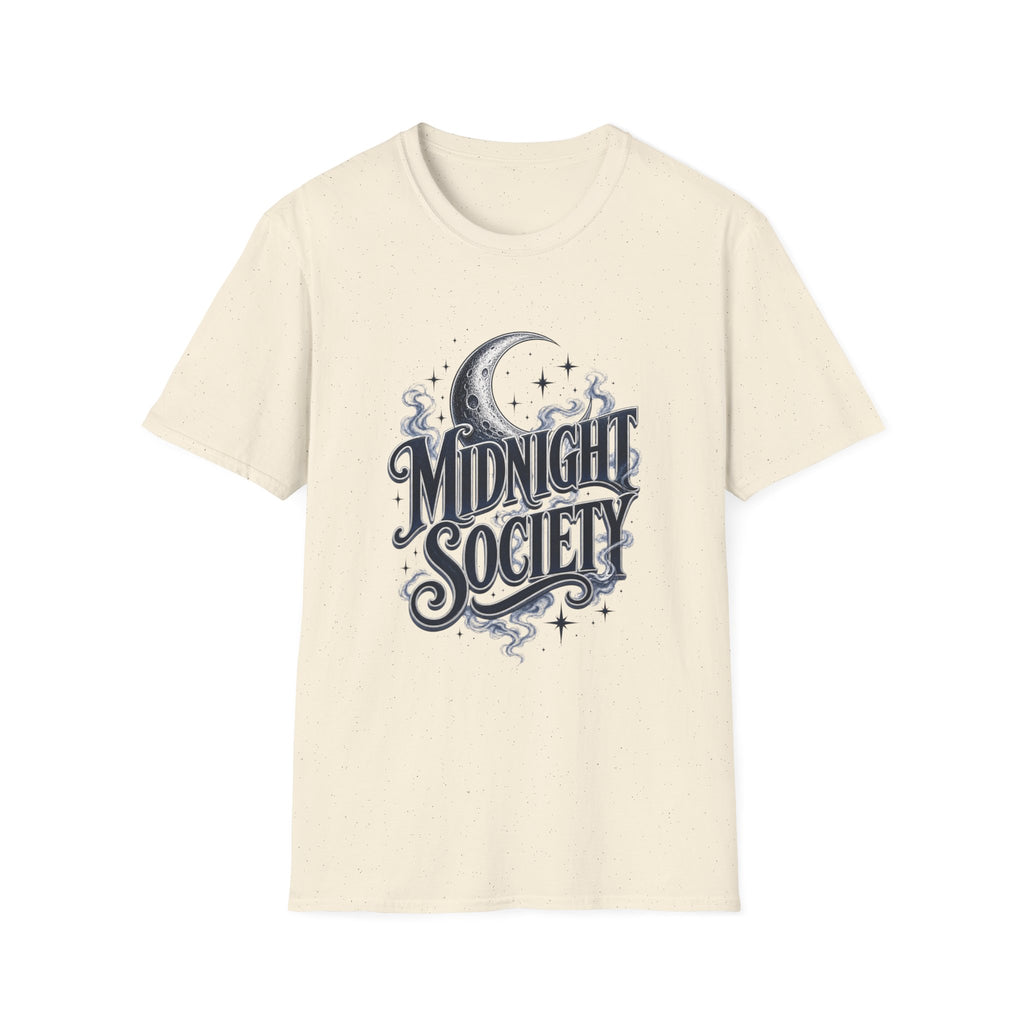 Midnight Society T-Shirt — Vintage Moon & Stars Graphic Tee