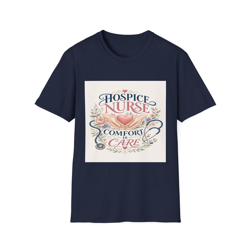 Elegant T-Shirt Design Celebrating Hospice Nurses With Compassionate Imagery- Graphic Tees