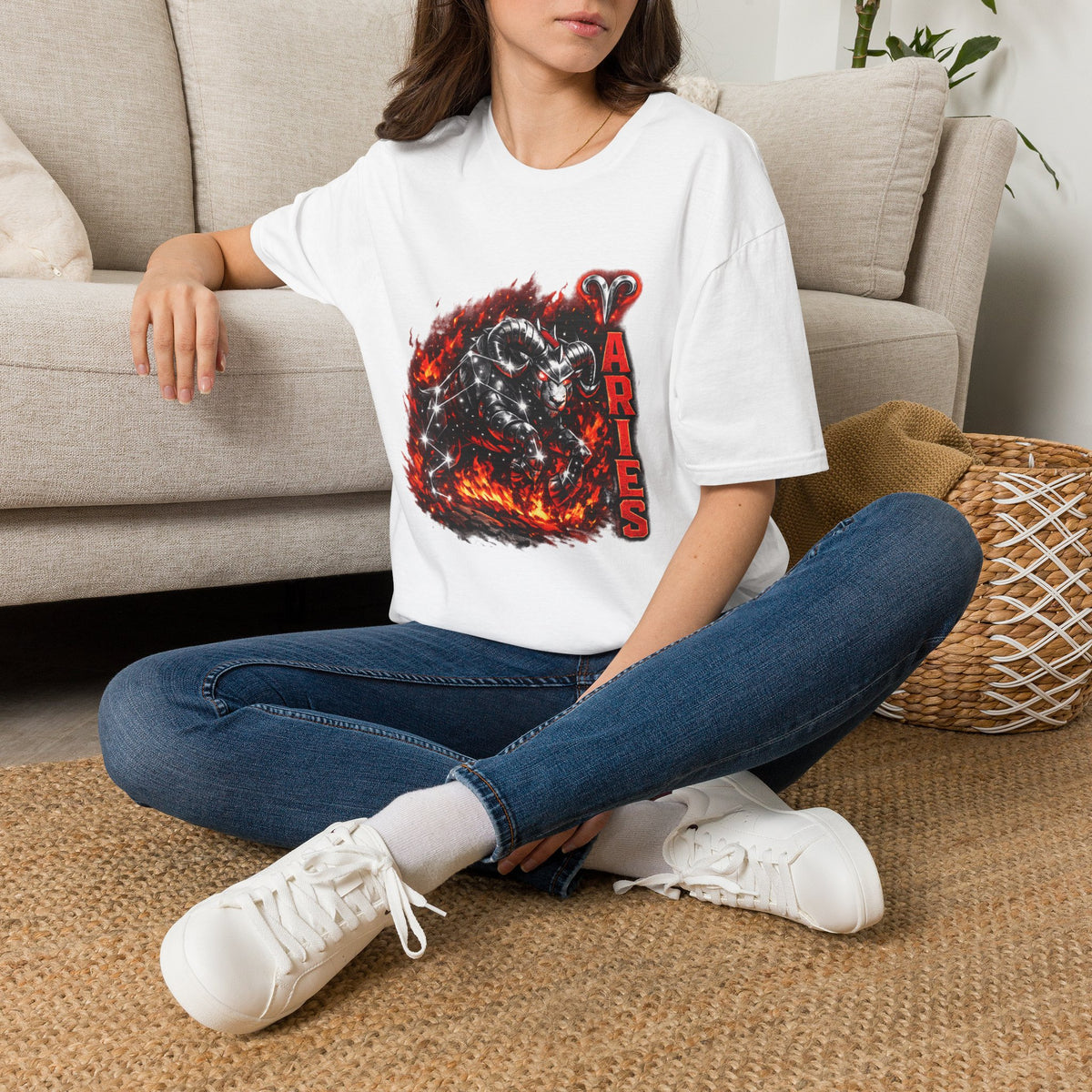 Aries Ram Zodiac T-Shirt — Fiery Ram Astrology Tee