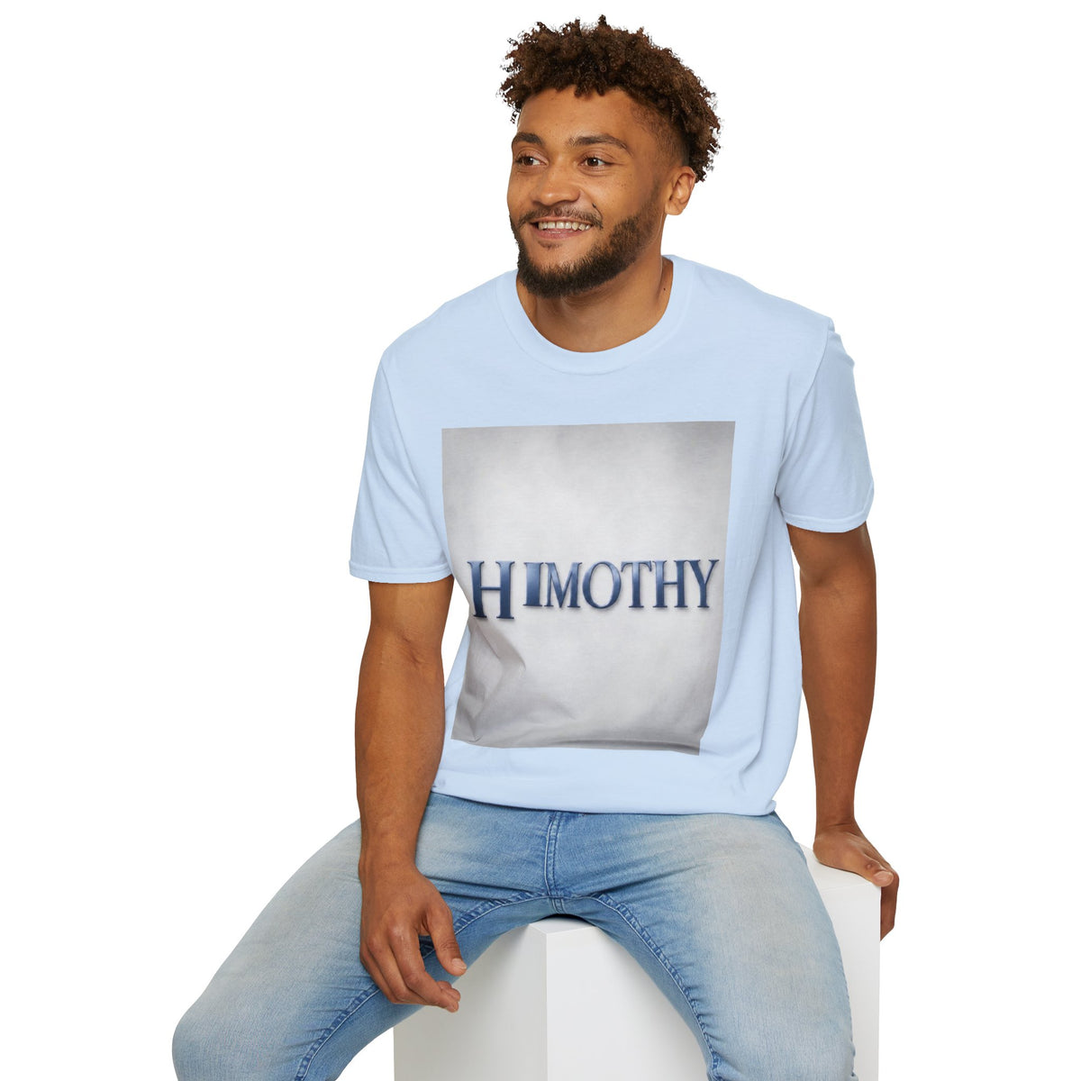 Timothy Name Graphic T-Shirt — 'HIMOTHY' Vintage Lettering Tee