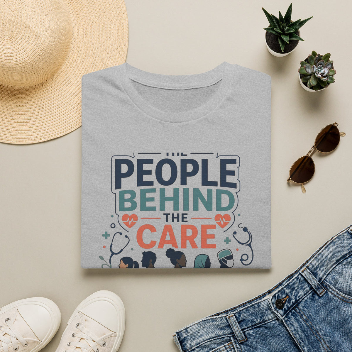 Modern T Shirt Design Celebrating Healthcare Professionals' Dedication