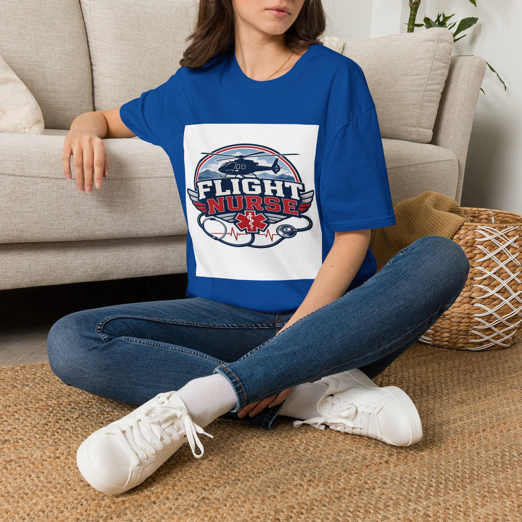 Aviation-Inspired T-Shirt Design Featuring Flight Nurse Graphic- Graphic Tees