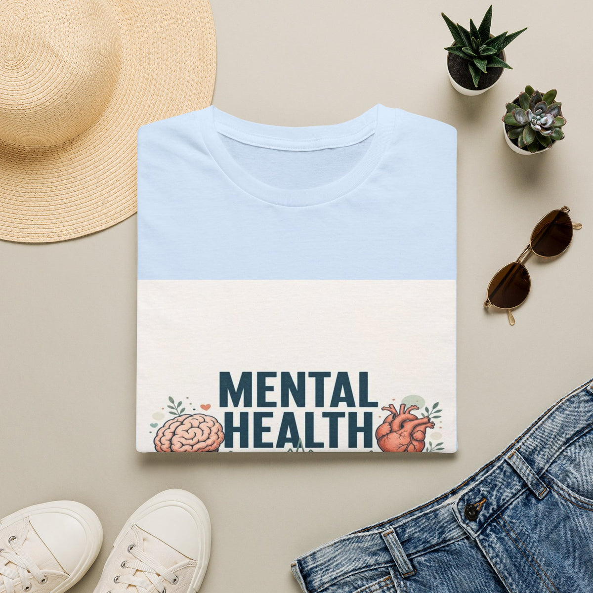 Bold Typography Design Emphasizing Mental Health Awareness- Graphic Tees