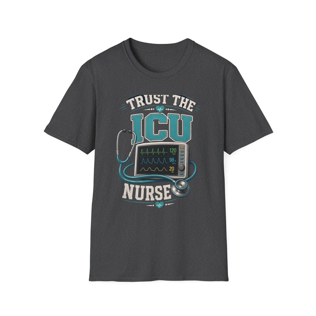Bold T Shirt Design Featuring Trust The ICU Nurse Phrase