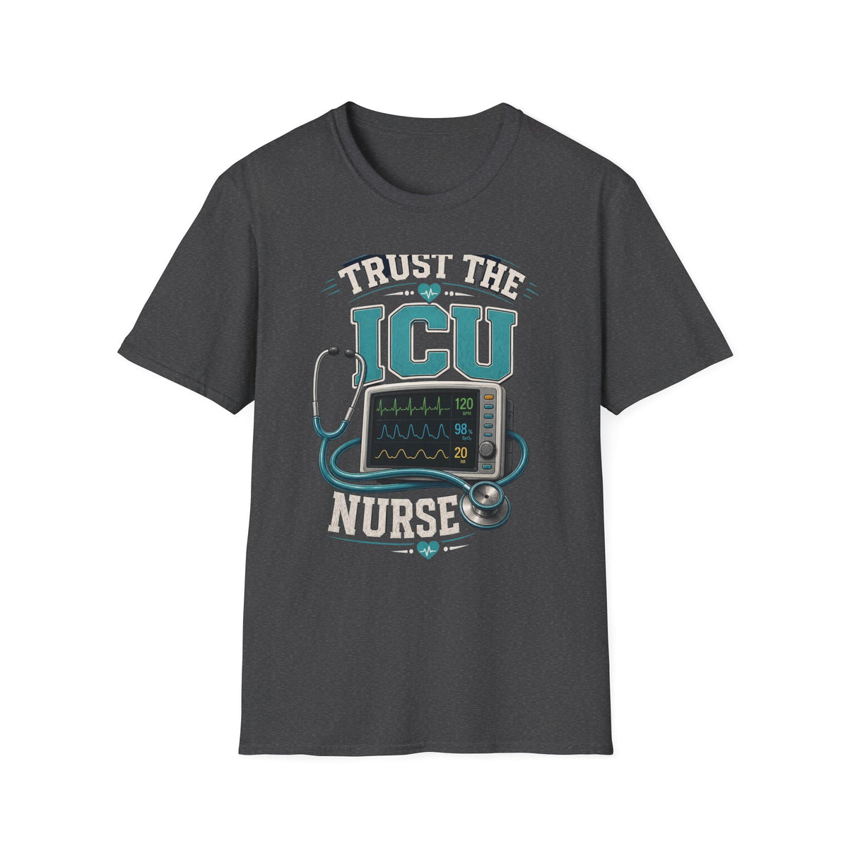 Bold T Shirt Design Featuring Trust The ICU Nurse Phrase