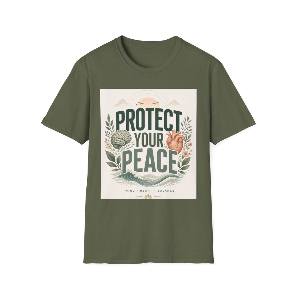 Large Typography Graphic Promoting Peace With Botanical Elements