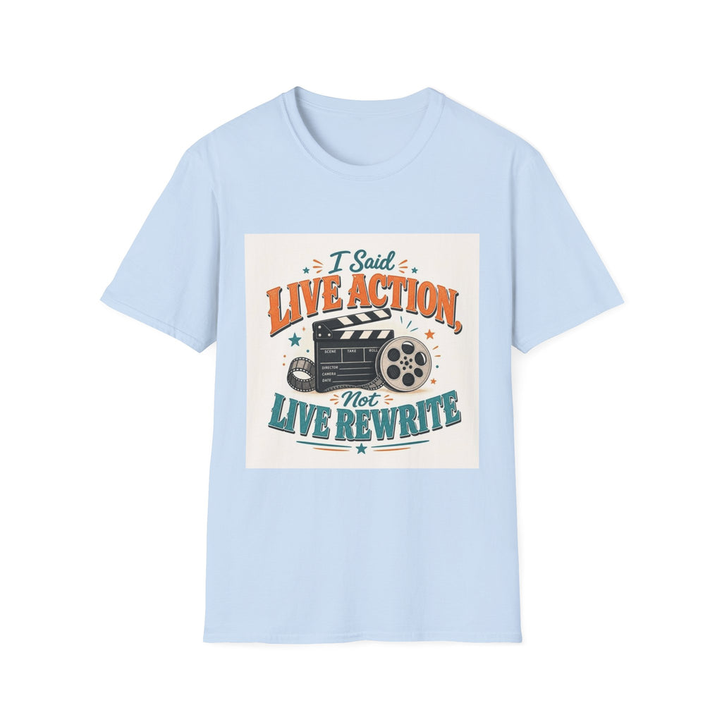 Retro T-Shirt Design Featuring Bold Typography And Film Elements- Graphic Tees
