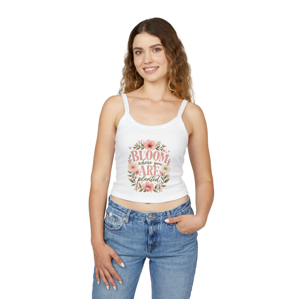 Bloom Where You Are Planted Floral Tank