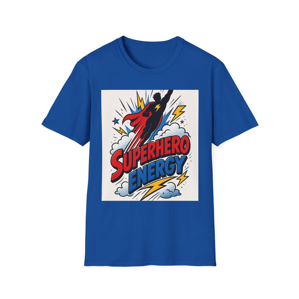 Dynamic Superhero Silhouette Soaring Through Colorful Clouds