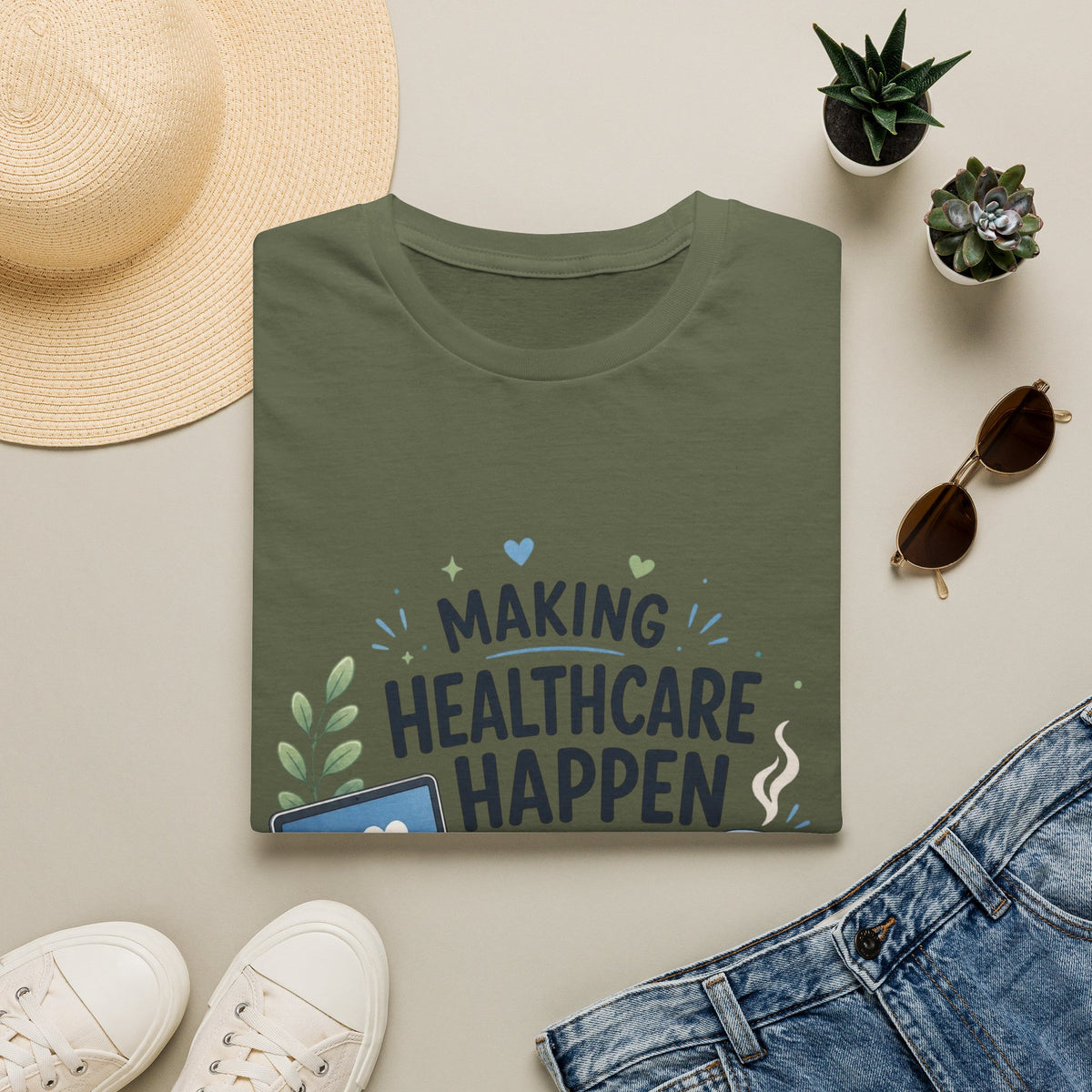 Inspirational T Shirt Design Celebrating Healthcare From Desk