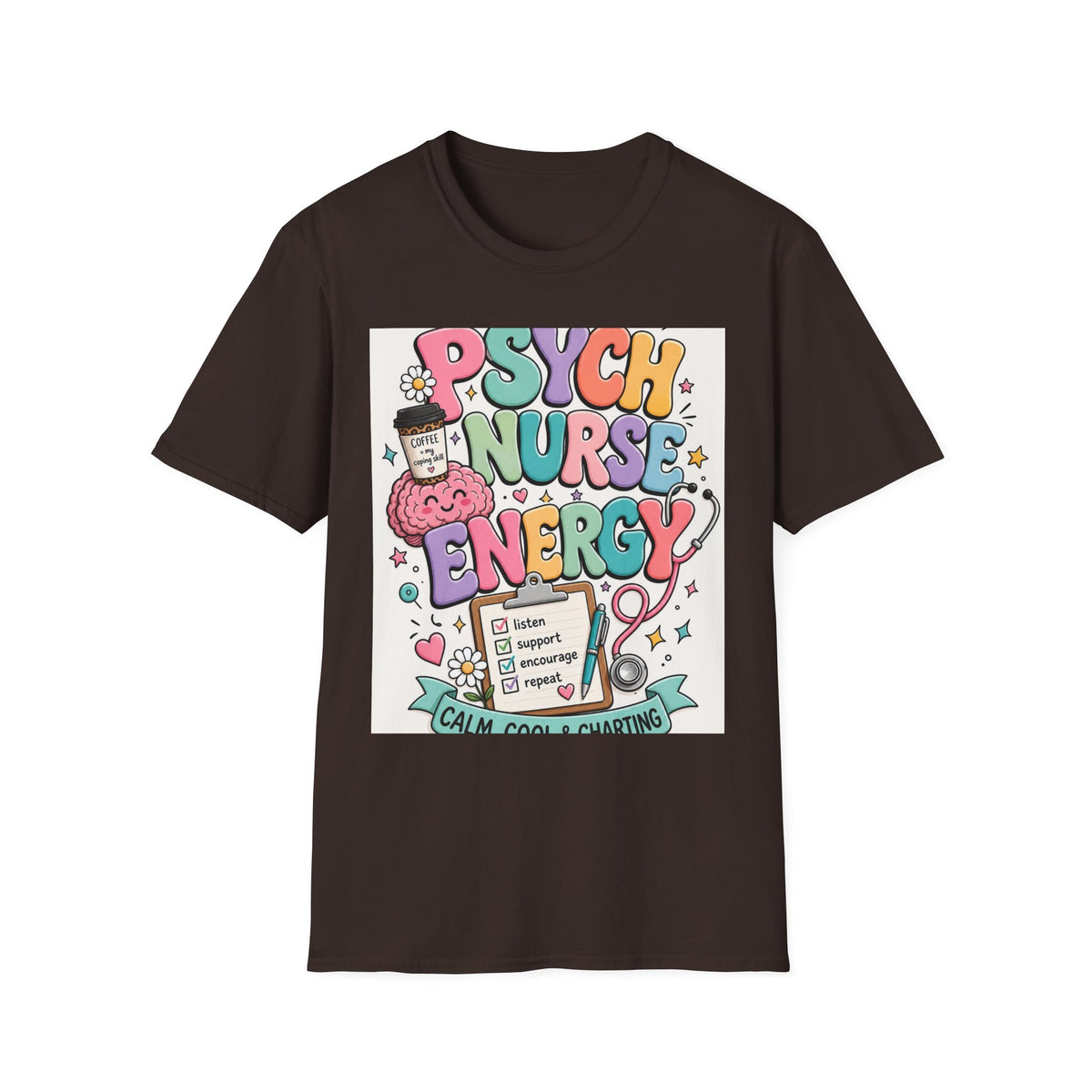 Playful Typography Design Celebrating Psych Nurse Energy