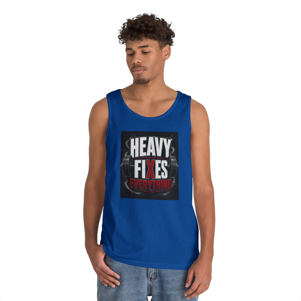 Tank Top — "Heavy Fixes Everything" Gym Workout Tank