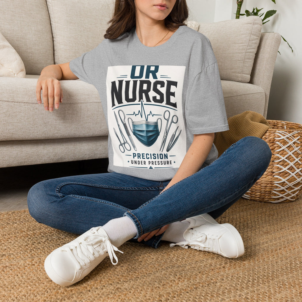 Bold T Shirt Design Featuring Nurse Motto With Instruments