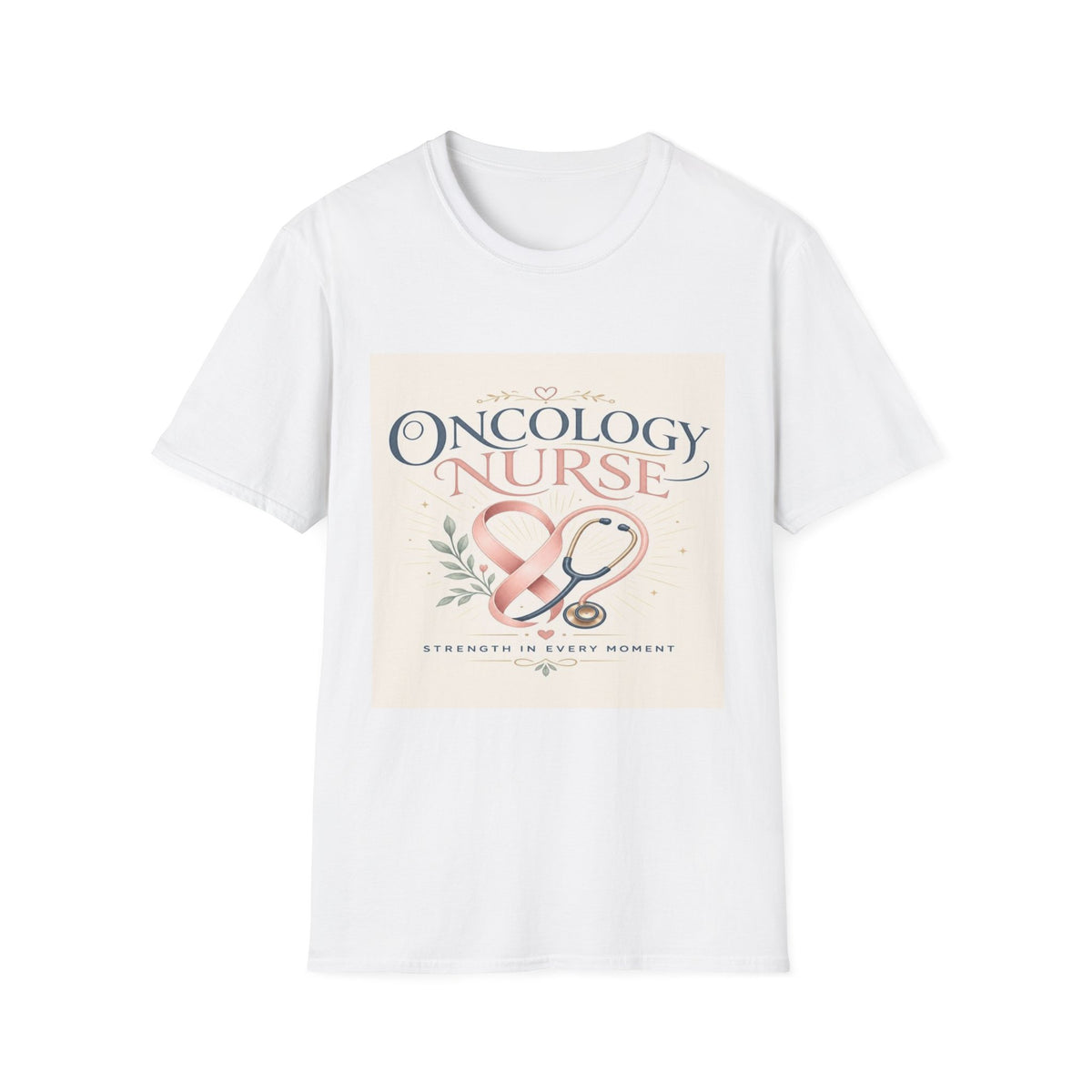 Elegant T-Shirt Design with Oncology Nurse Text and Symbolism- Graphic Tees