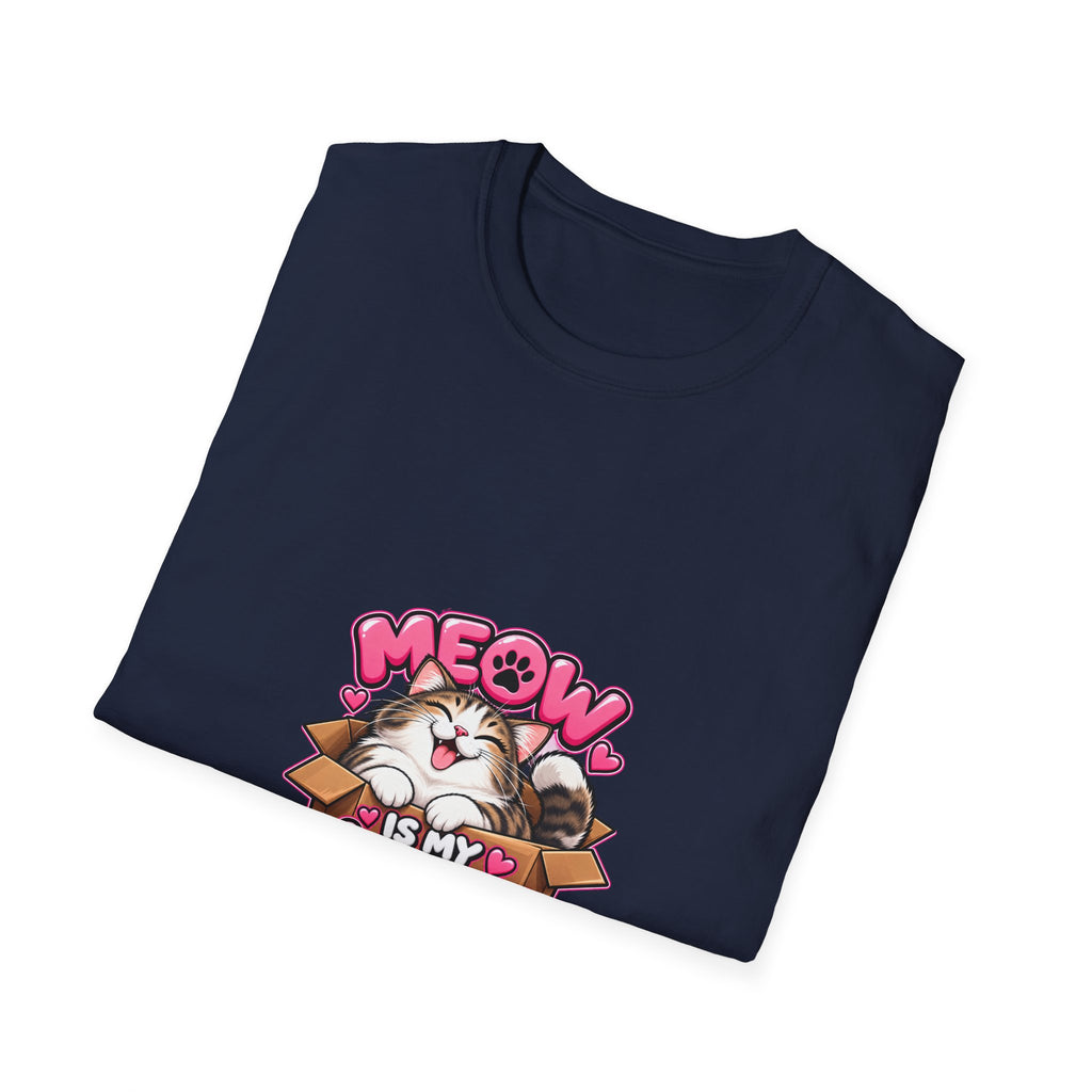 Meow Is My Love Language T-Shirt — Cute Cat Graphic Tee for Cat Lovers