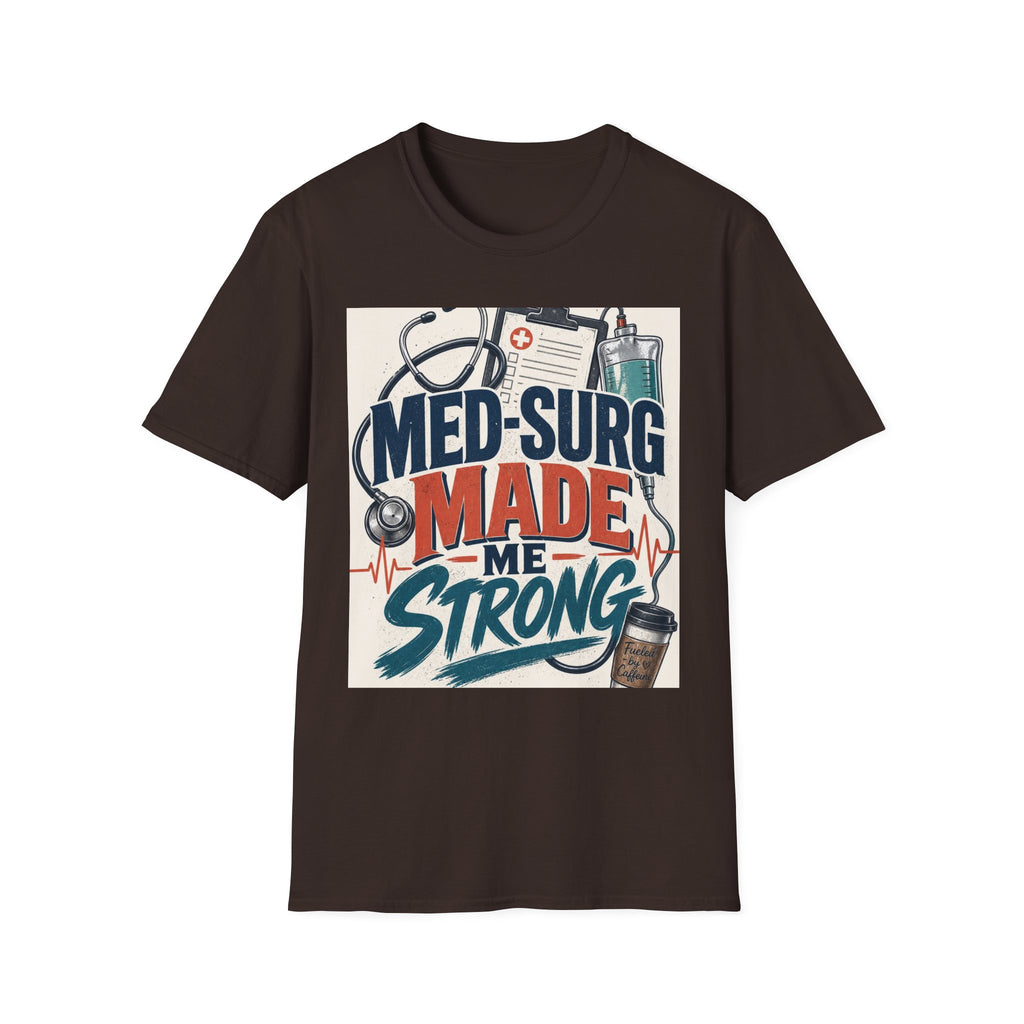 Bold Typography Design Celebrating Med Surg Strength With Healthcare Icons