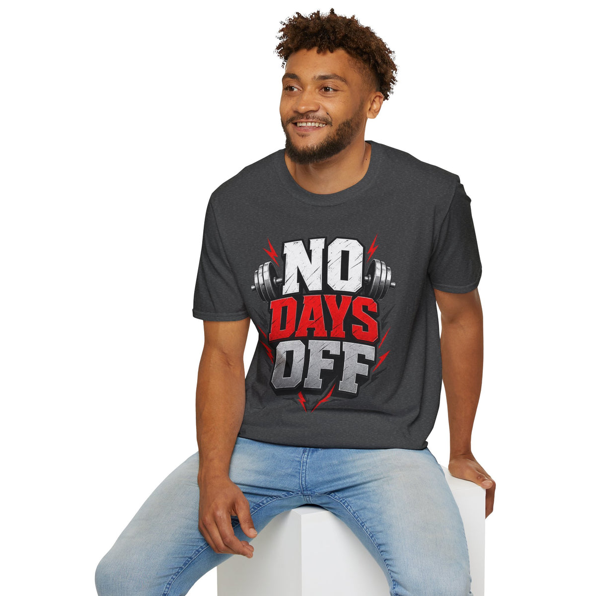 No Days Off T-Shirt — Motivational Gym Workout Tee