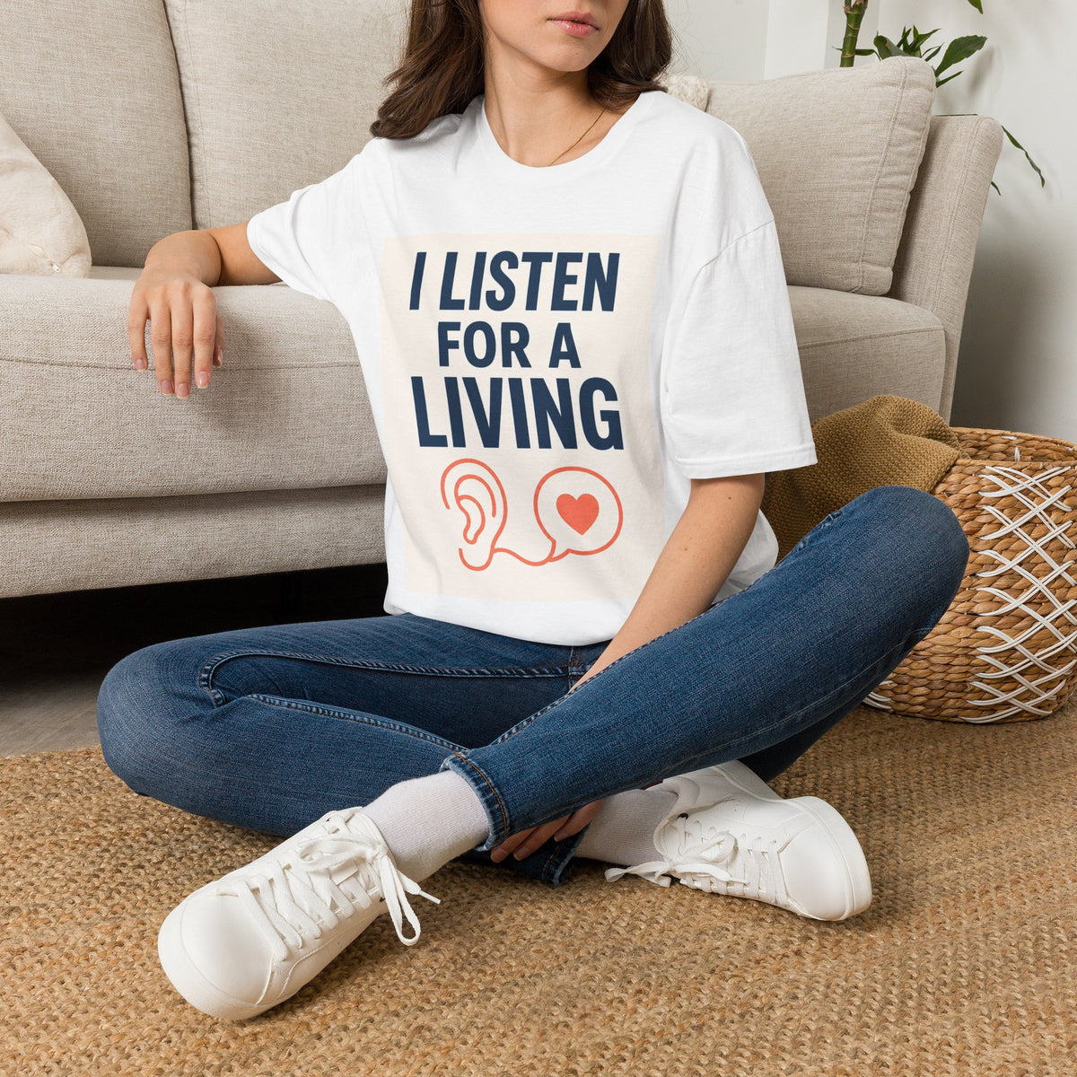 Bold Text And Minimalist Ear Illustration In Modern Design