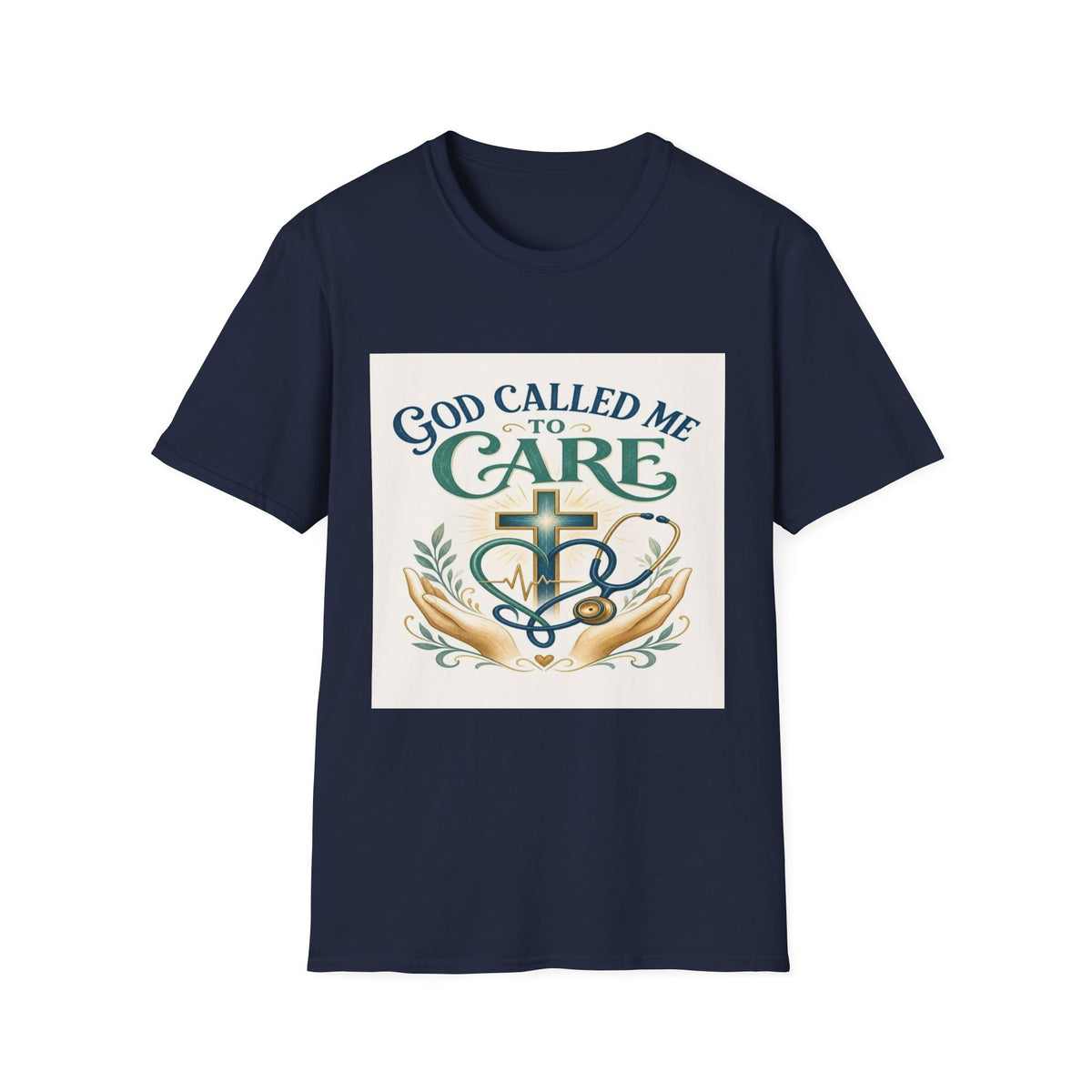 T-Shirt Design Featuring Faith Inspired Care Elements- Graphic Tees