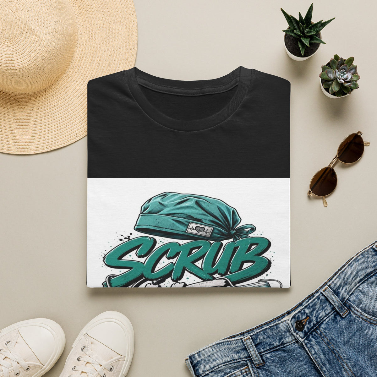 Modern Scrub Life T-Shirt Design With Playful Typography- Graphic Tees