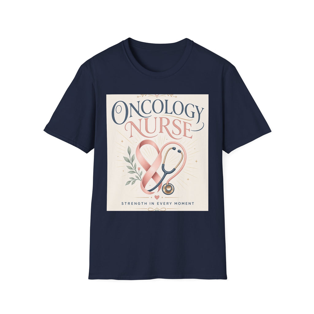 Elegant T Shirt Design With Oncology Nurse Text And Symbolism
