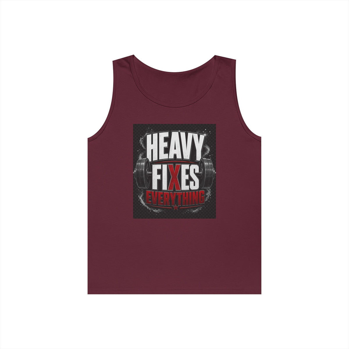 Tank Top — "Heavy Fixes Everything" Gym Workout Tank
