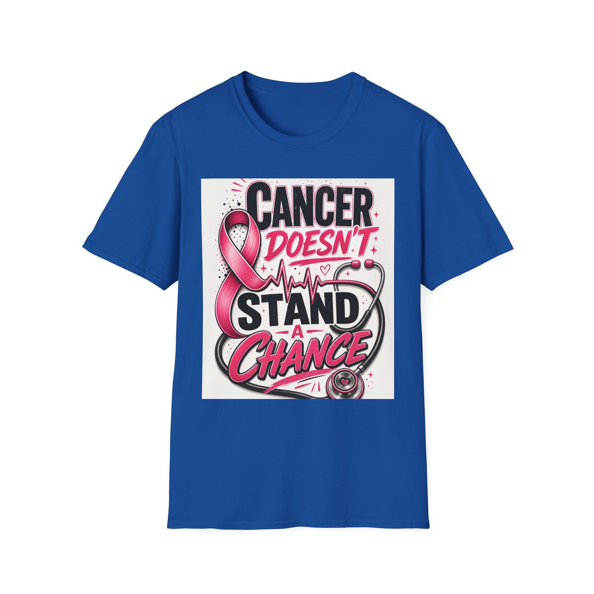 Bold Oncology Nurse Design Featuring Empowering Phrase With Awareness Ribbon