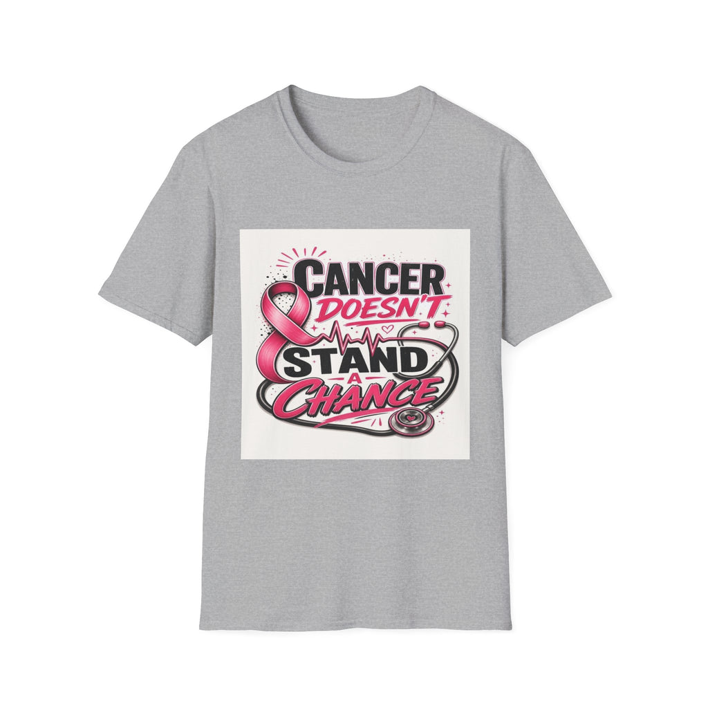 Bold Oncology Nurse Design Featuring Empowering Phrase With Awareness Ribbon- Graphic Tees