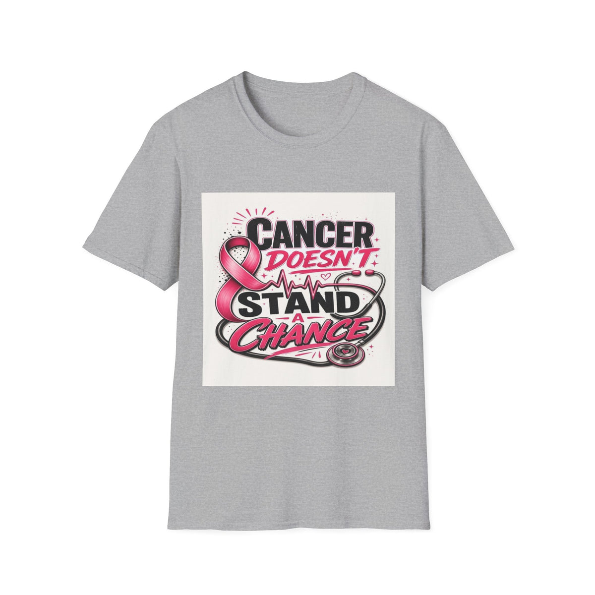 Bold Oncology Nurse Design Featuring Empowering Phrase With Awareness Ribbon- Graphic Tees