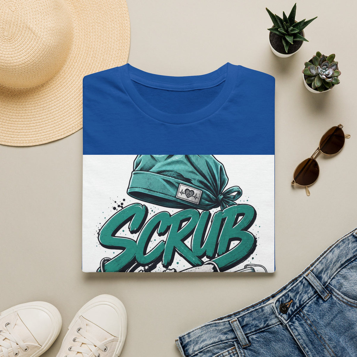 Modern Scrub Life T Shirt Design With Playful Typography