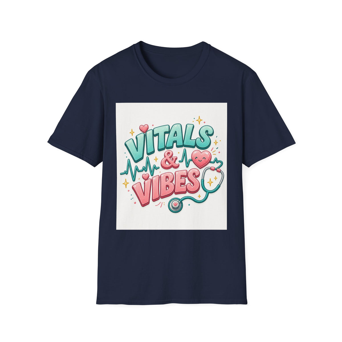 Trendy Healthcare T Shirt Design Featuring Vitals And Vibes