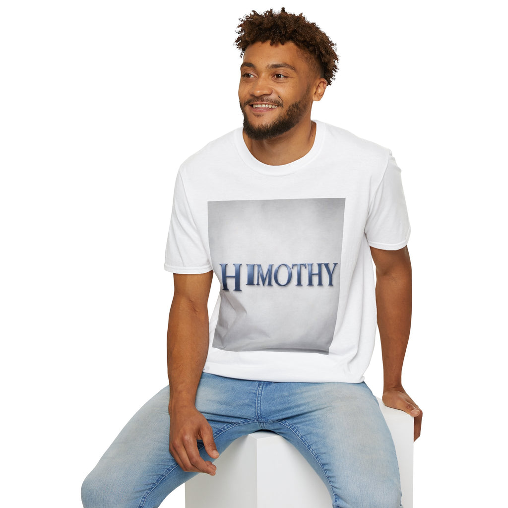 Timothy Name Graphic T-Shirt — 'HIMOTHY' Vintage Lettering Tee