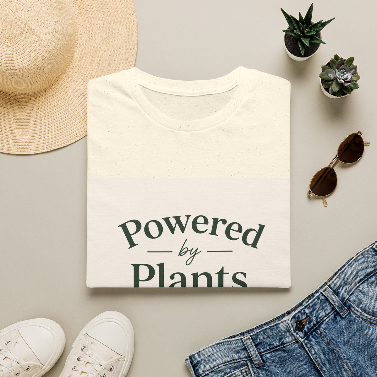Powered by Plants T‑Shirt — Vegan/Plant Lover Tee