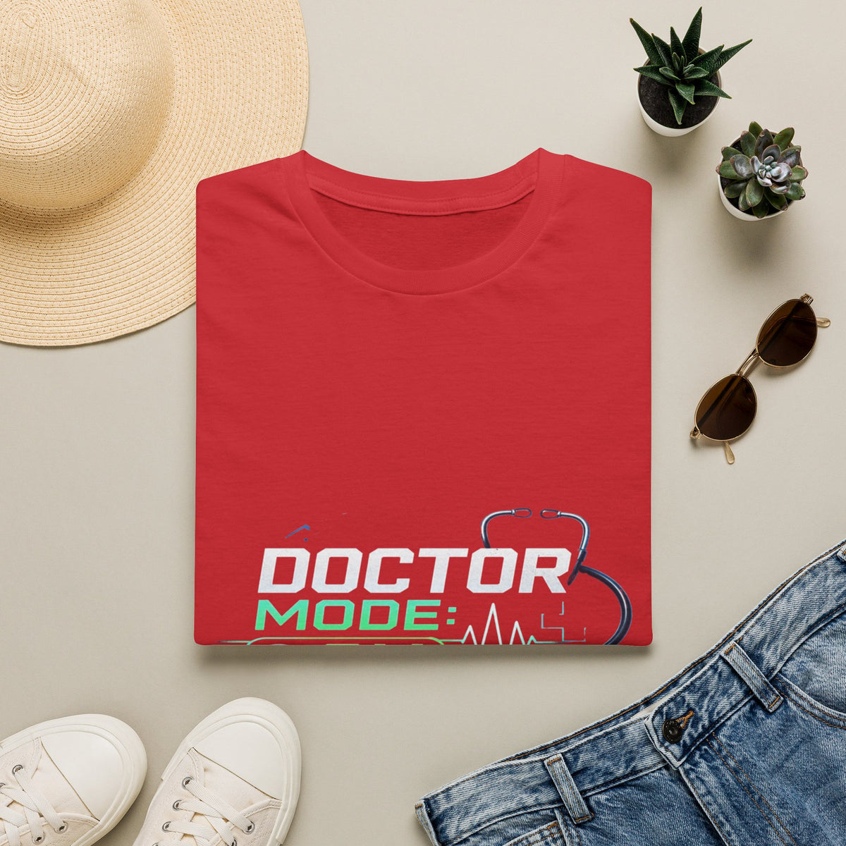 Modern Graphic T-Shirt Design Featuring Doctor Mode Text- Graphic Tees
