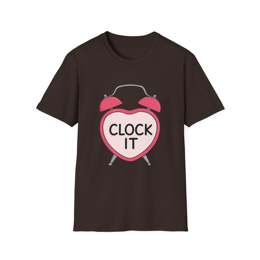 Clock It Alarm-Heart Graphic T-Shirt