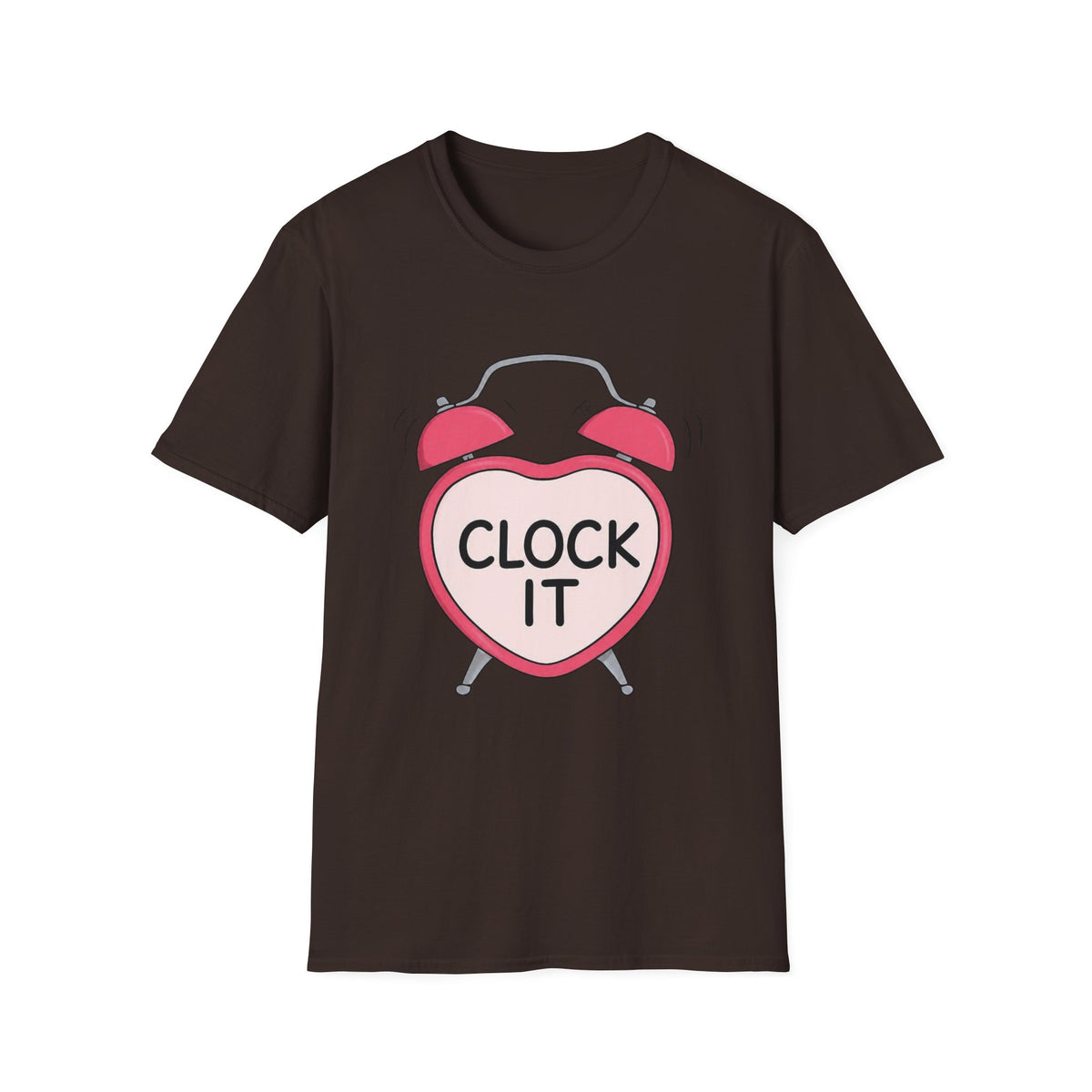 Clock It Alarm-Heart Graphic T-Shirt