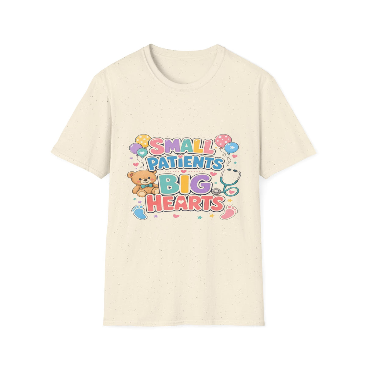 Vibrant T-Shirt Design Celebrating Pediatric Care With Balloons- Graphic Tees