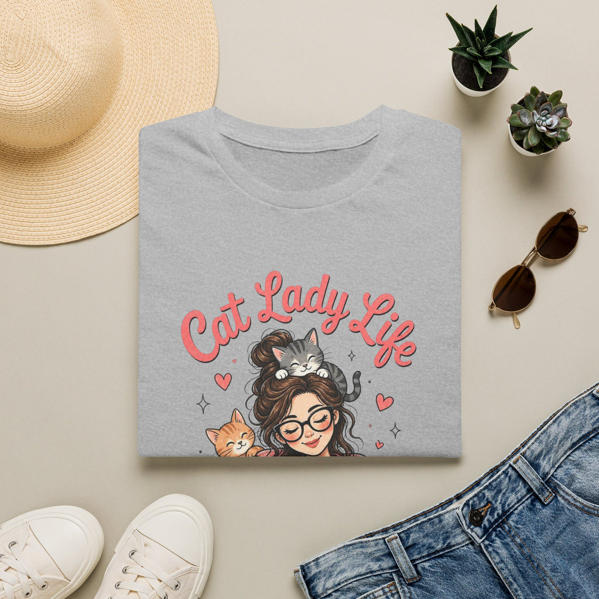 Cat Lady Life T-Shirt — Cute Cat Mom Graphic Tee