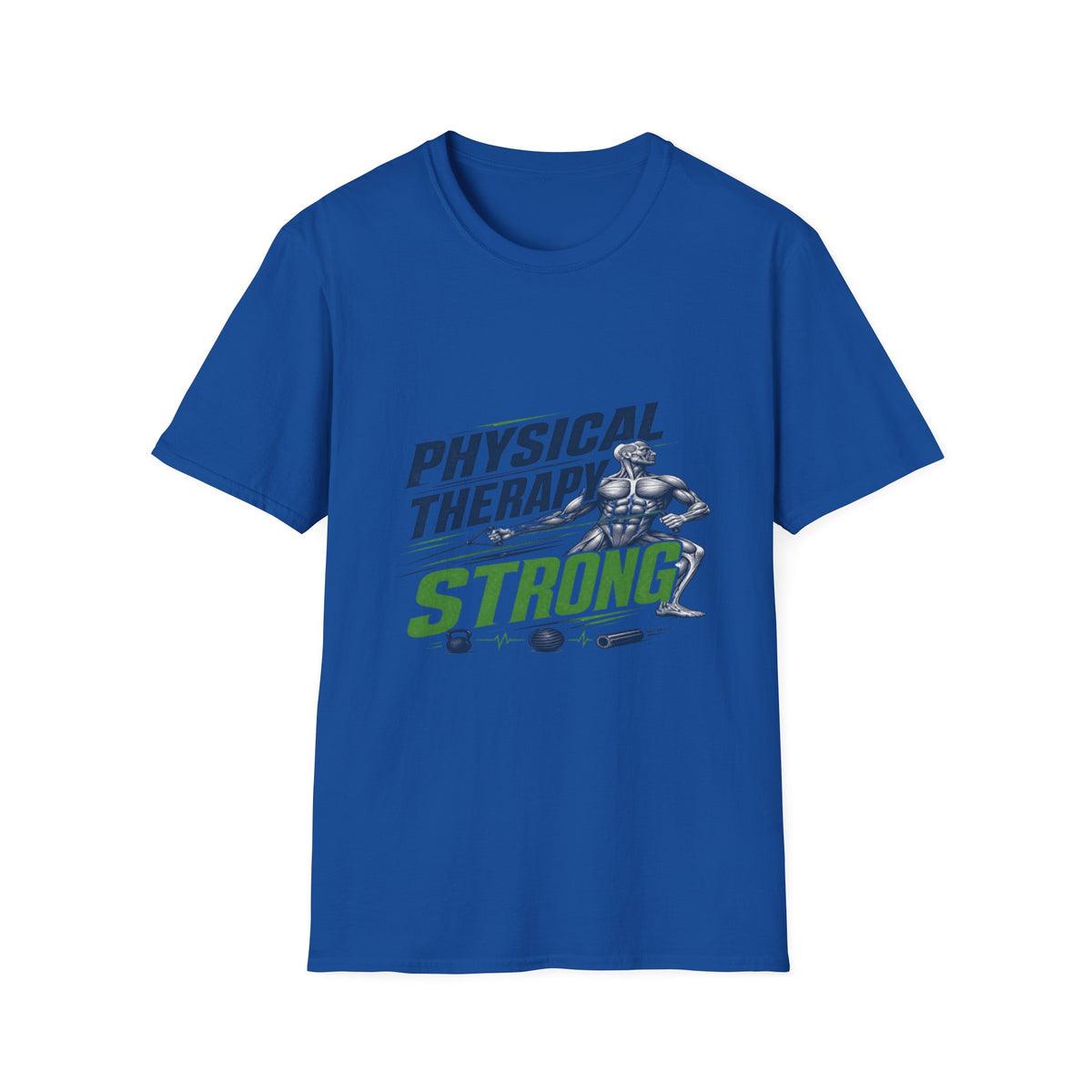 Bold Typography Design With Muscular Figure and Dynamic Lines- Graphic Tees