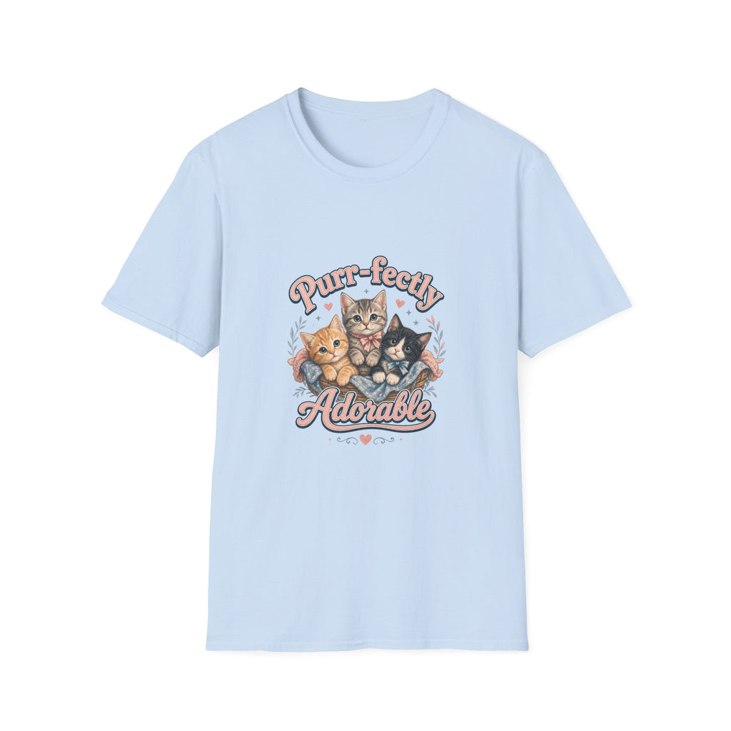Cat T-Shirt — "Purr-fectly Adorable" Cute Kitten Graphic Tee